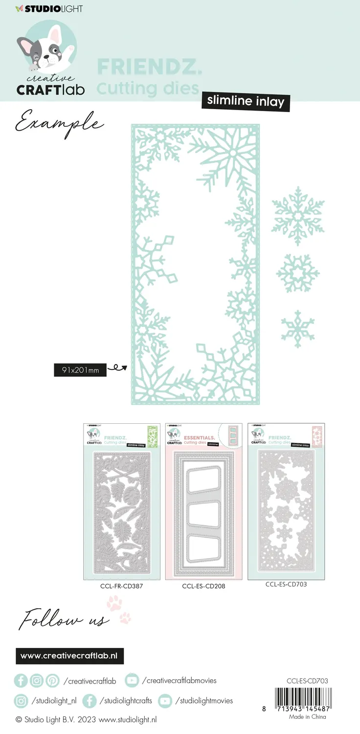 StudioLight Creative Craftlab Essentials Slimline Inlay Stanzschablone