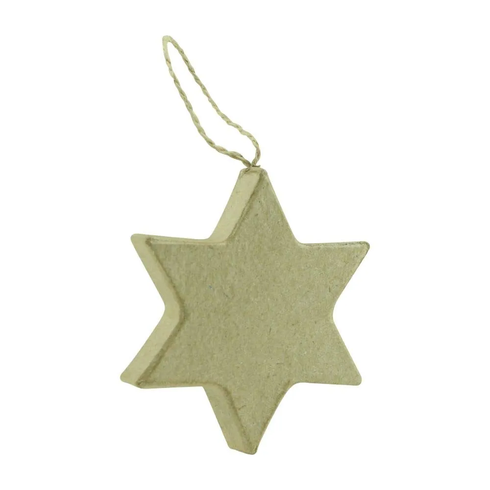 décopatch NO025O Stern Pappmaché-Rohling 6,5x7,5 cm flach