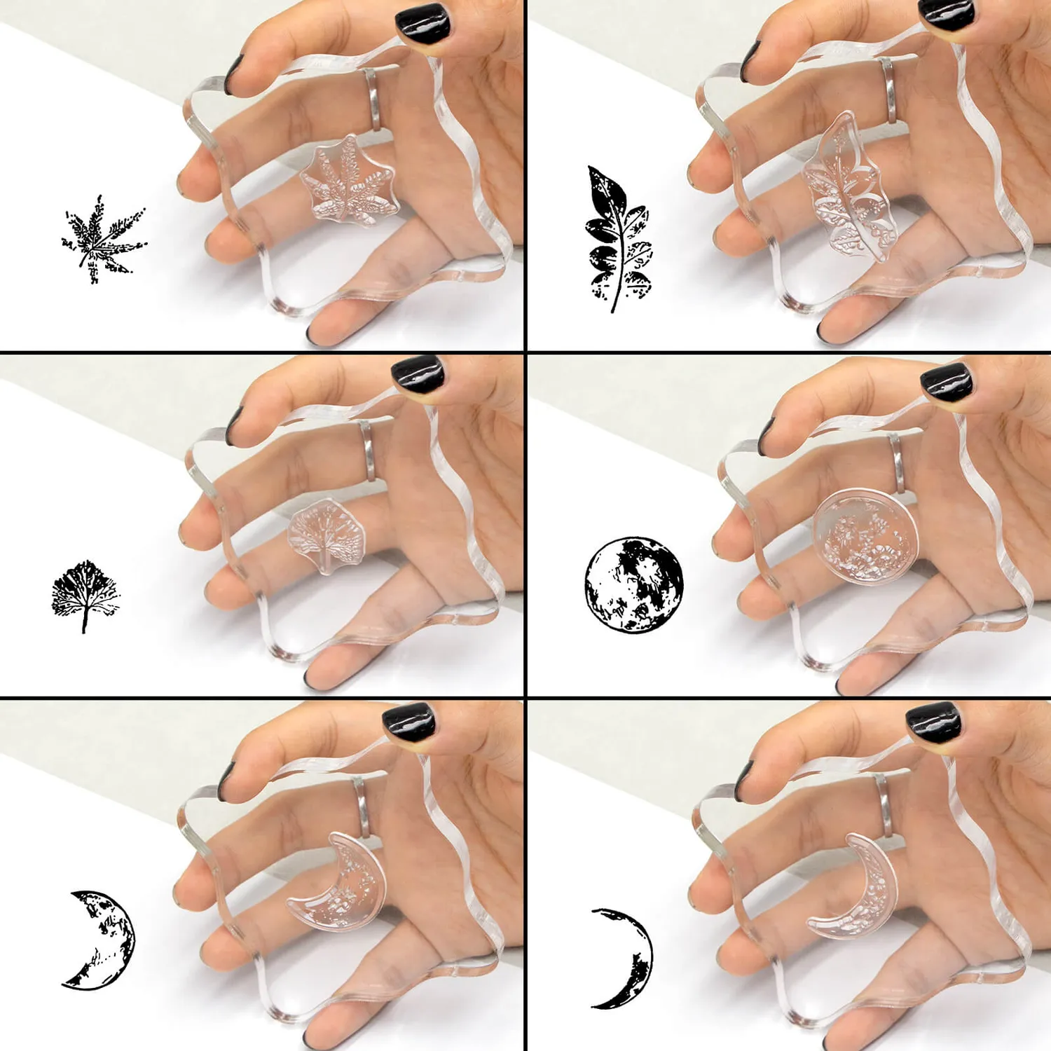 Ieebee Phases Of The Moon Silikonstempel Mondphasen klar