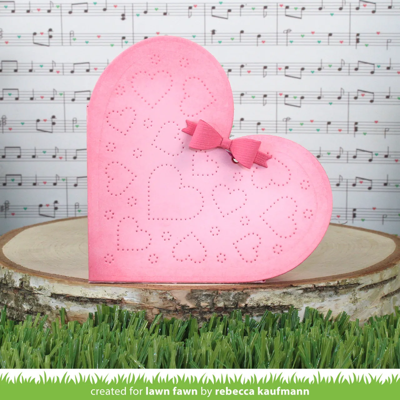 Lawn Fawn Lawn Cuts Heart Pouch Dotted Hearts Stanzschablone