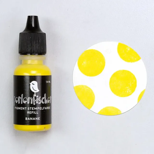Perlenfischer Pigment Stempelfarbe Refill Banane 14 ml