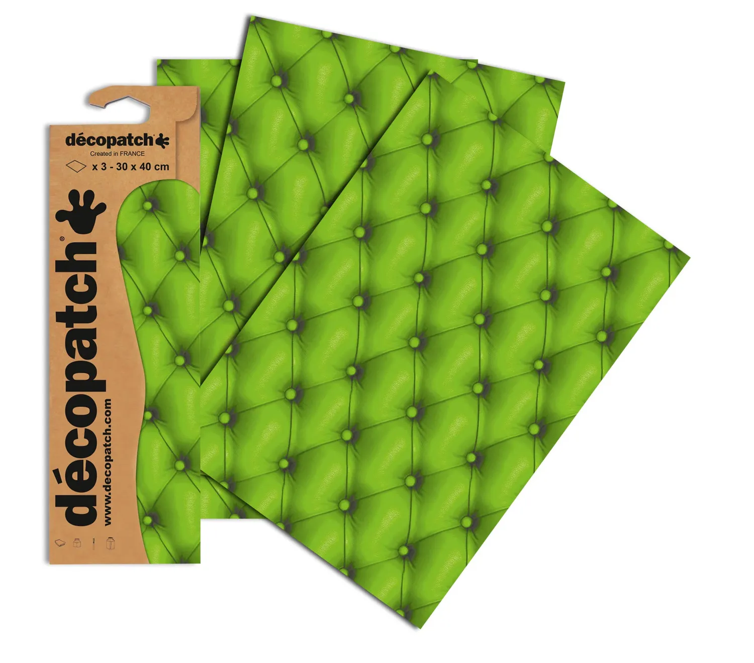 décopatch C531O Papier No.531 Giraffe grün 3 Bögen