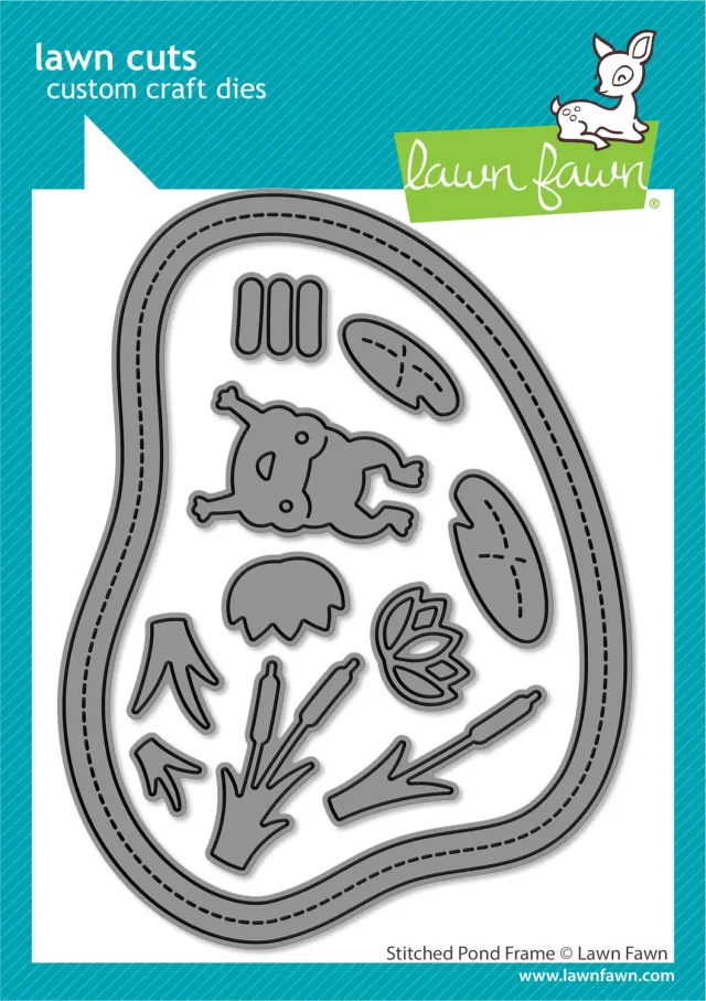 Lawn Fawn Stitched Pond Frame Lawn Cuts Stanzen Teich