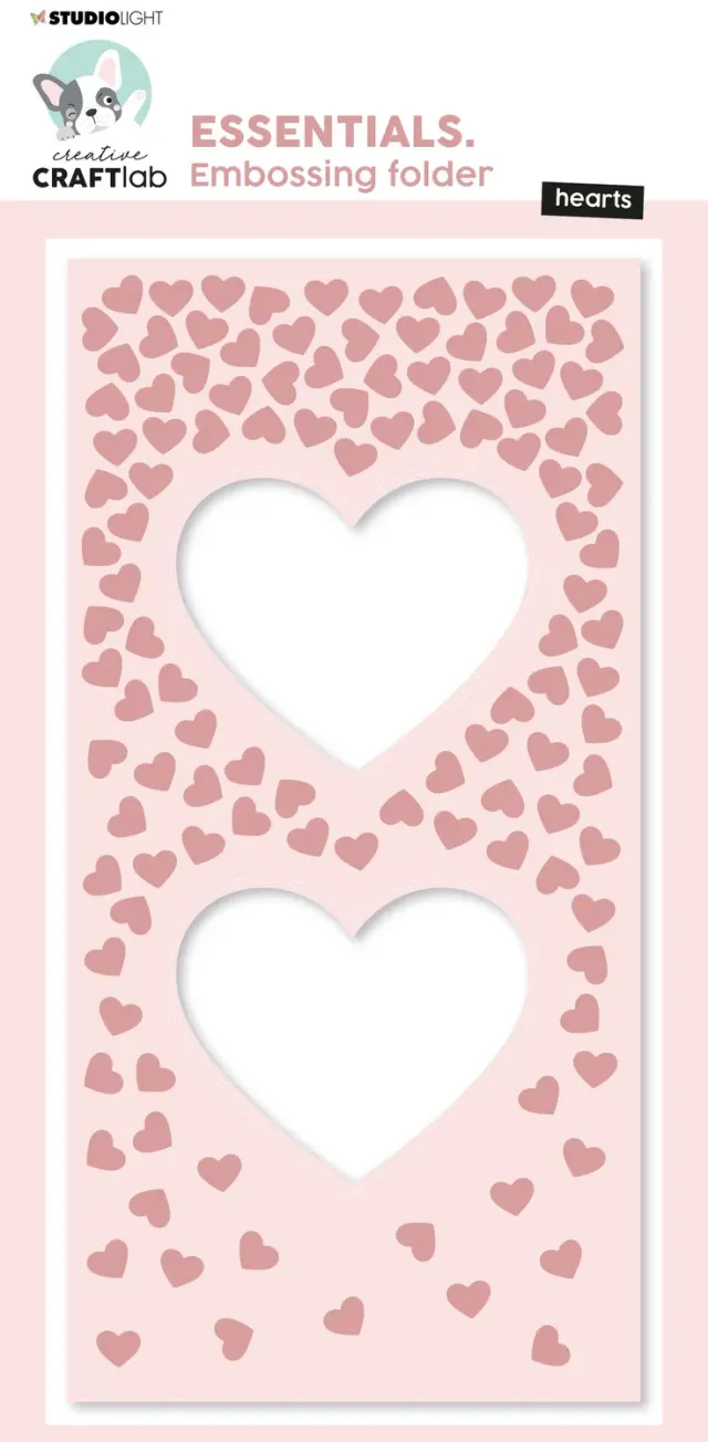 Creative Craftlab Essentials Slimline Hearts Prägefolder