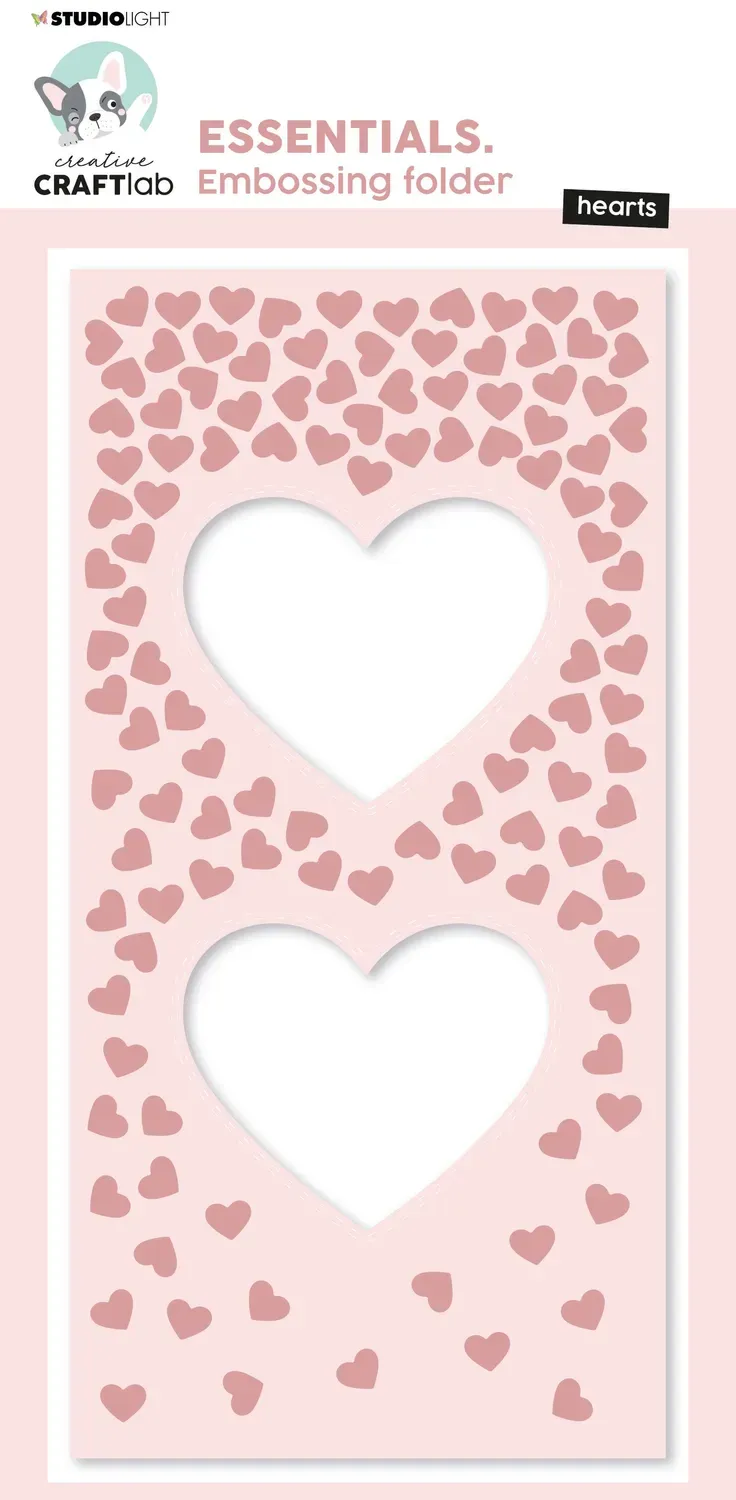 Creative Craftlab Essentials Slimline Hearts Prägefolder