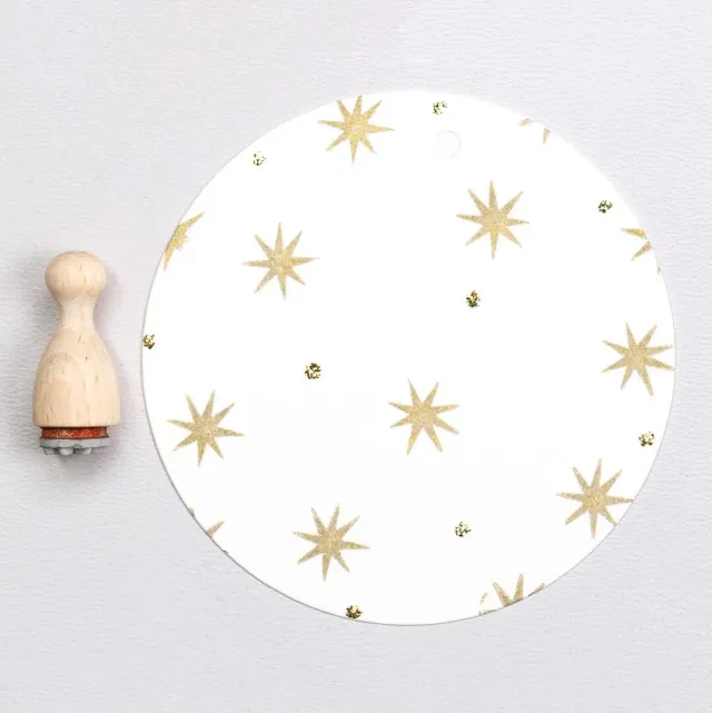 Perlenfischer Stern 2 mini Stempel 11x10 mm Muster