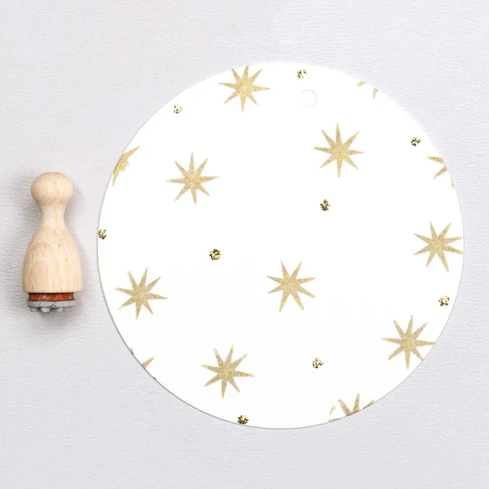 Perlenfischer Stern 2 mini Stempel 11x10 mm Muster