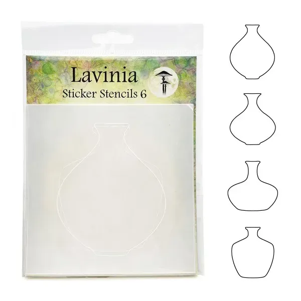 Lavinia Stamps Sticker Stencils 6 Schablone Flaschen