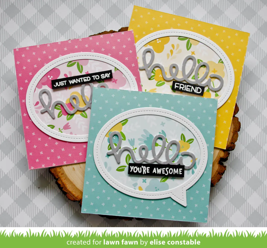 Lawn Fawn Stitched Speech Bubble Frames Stanzen Sprechblasen 3tlg
