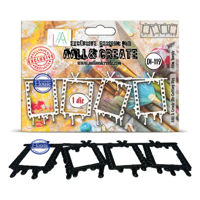 AALL and Create DI-119 Film Tangle Stanzschablonen-Set Filmstreifen