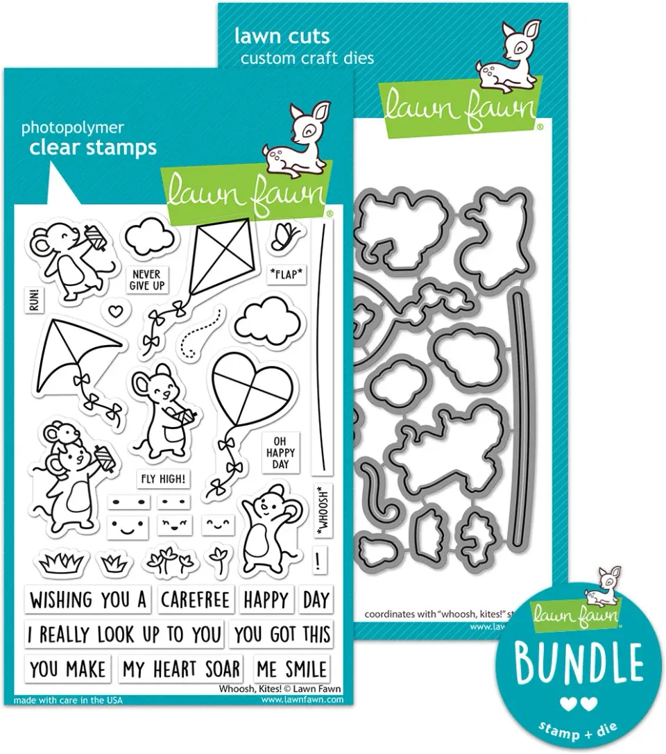 Lawn Fawn Whoosh, Kites Stempel + Stanzen Bundle Drachen