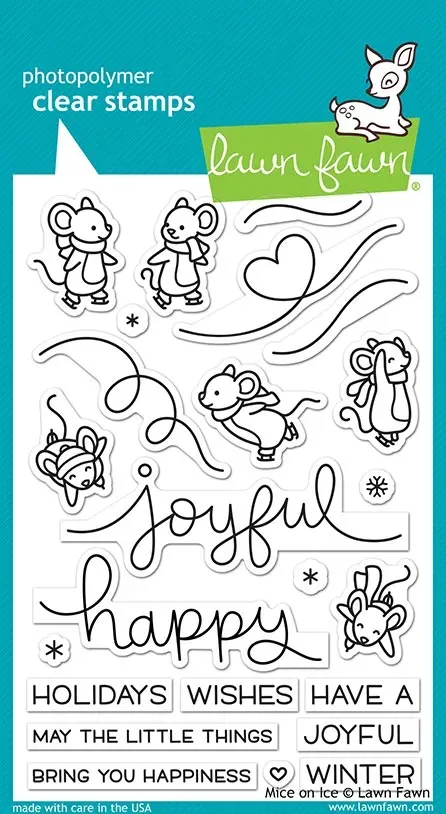 Lawn Fawn Mice on Ice Stempel LF2031 Mäuse