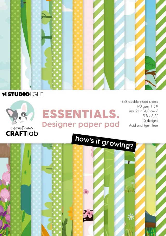 Creative Craftlab Essentials How's It Growing Designer Paper Pad A5
