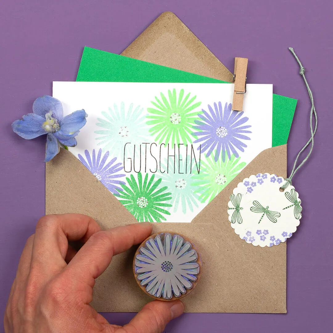 Perlenfischer Marguerite XL Stempel 40x41 mm Blume