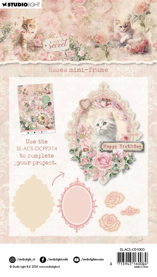 StudioLight A Cat's Secret Stanzschablone Roses mini-frame