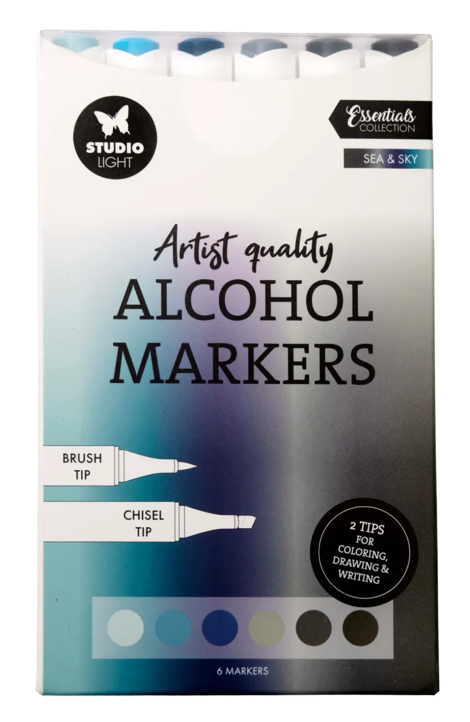 Studio Light Essentials Alkoholmarker Sea & Sky 6 Stück Set