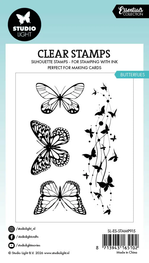 Studio Light Essentials Butterflies Stempel Schmetterling 62x93 mm