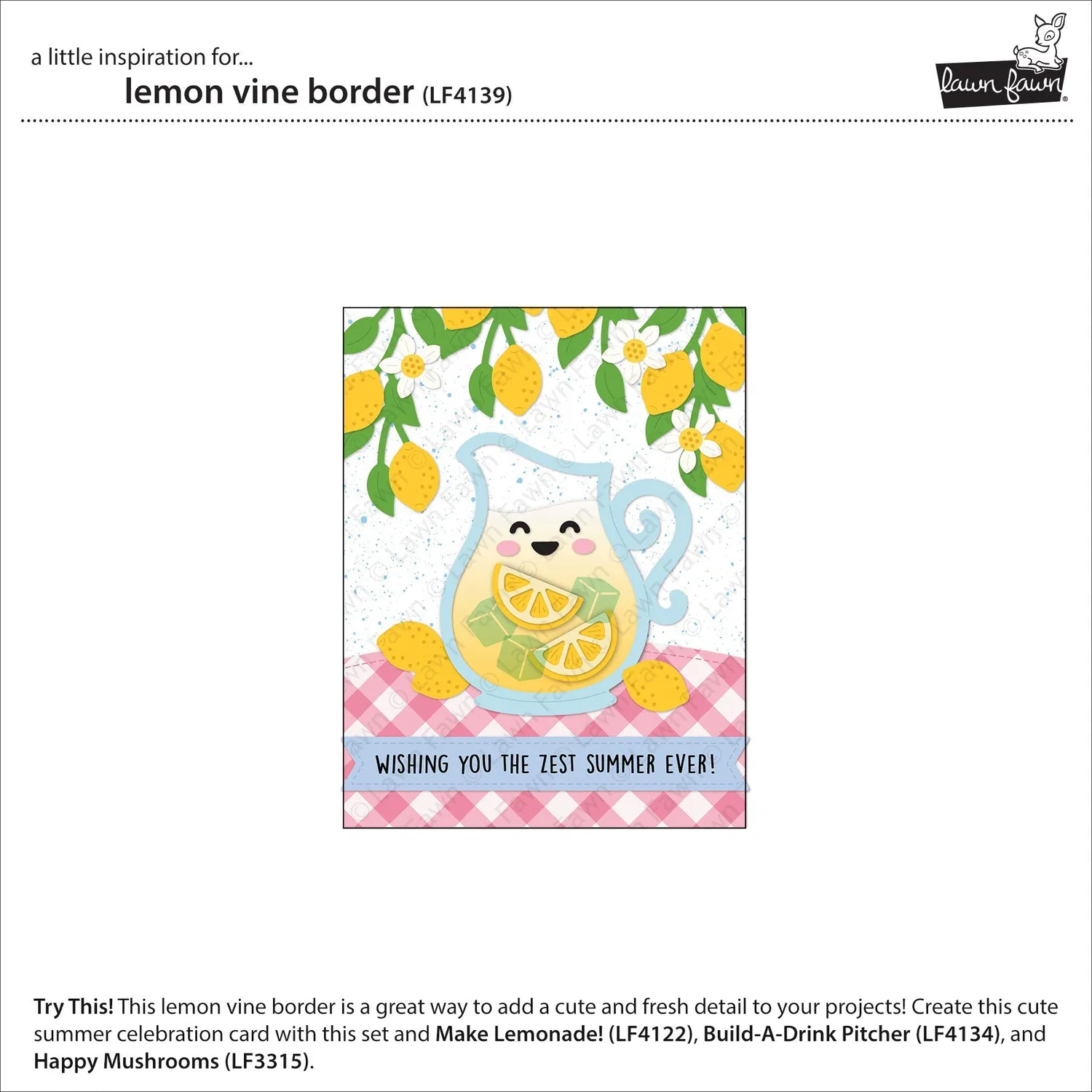 Lawn Fawn Lawn Cuts Lemon Vine Border Stanzschablonen