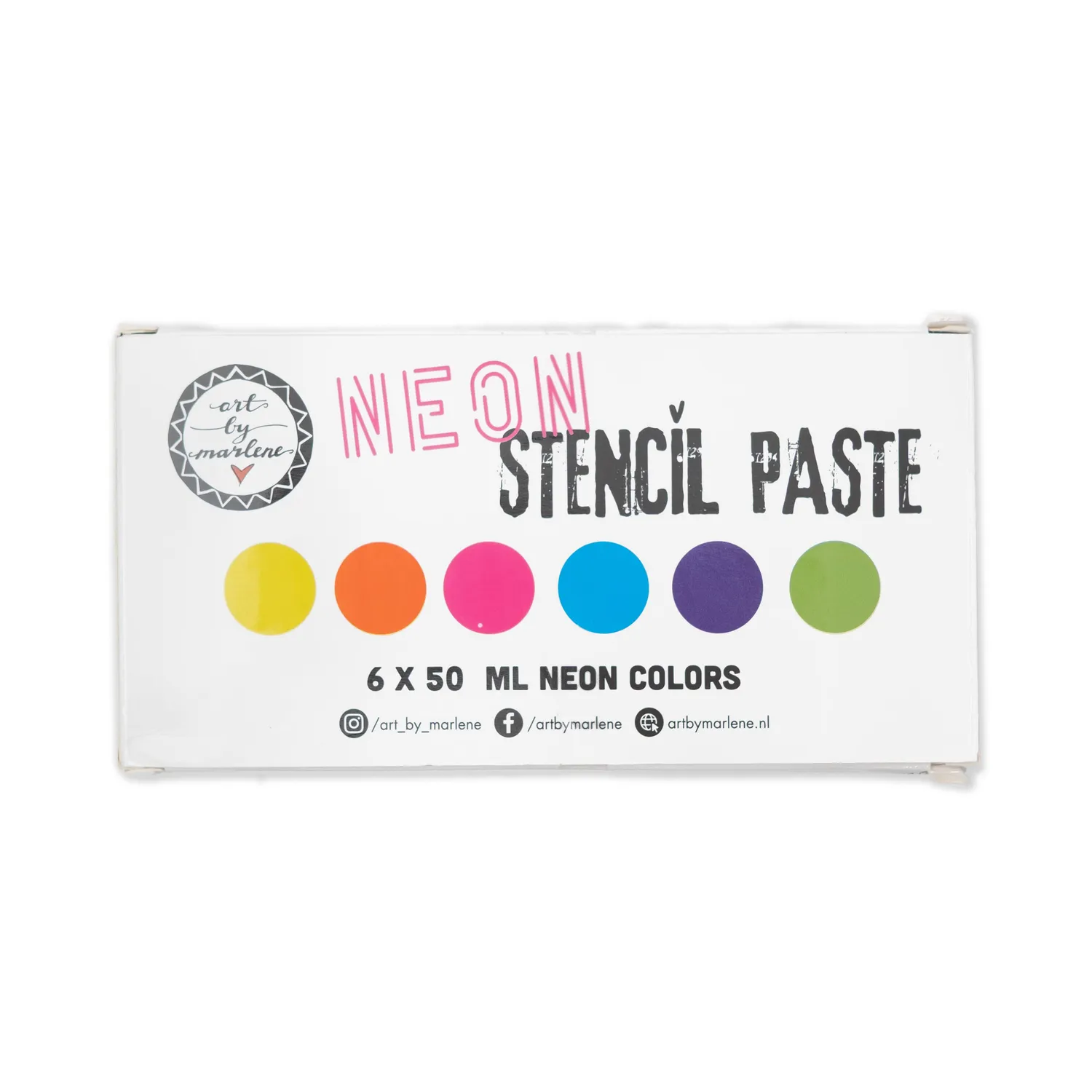 Art by Marlene Stencil Paste Neon 6x50 ml Strukturpaste
