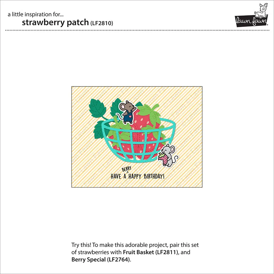 Lawn Fawn Strawberry Patch Stanzschablonen LF2810