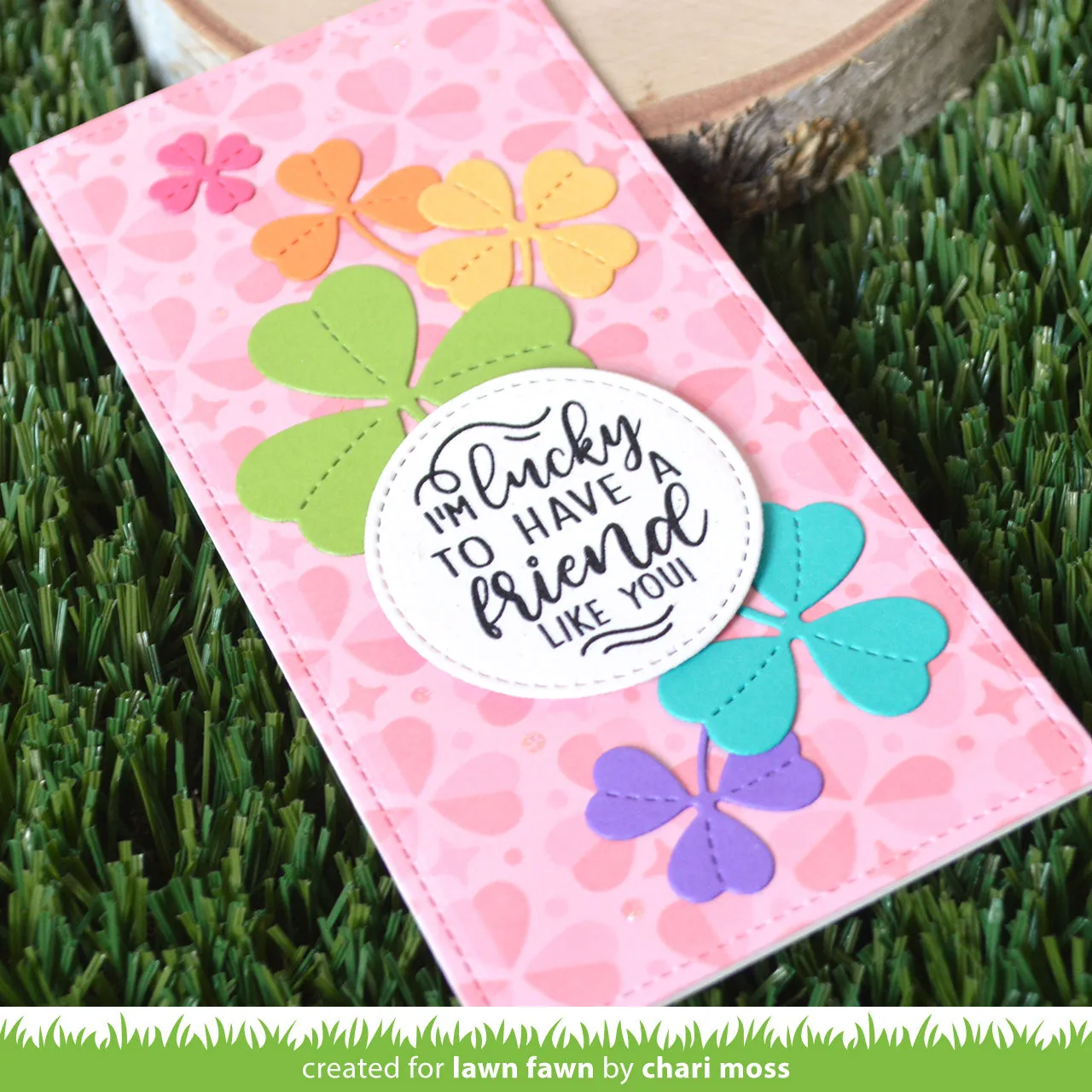 Lawn Fawn Clover Background LF2823 Schablonen Klee