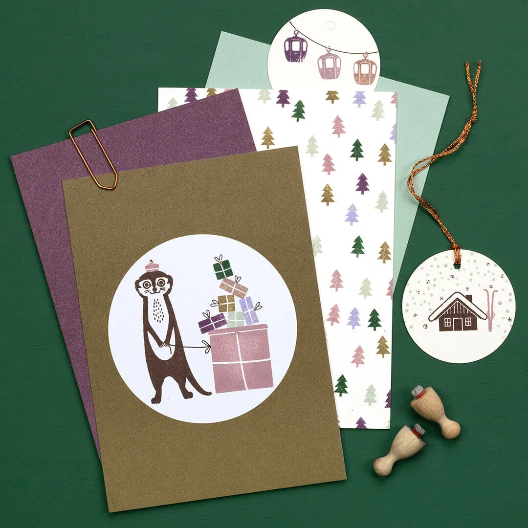 Perlenfischer Tannenbaum mini Stempel Holz 10x7 mm