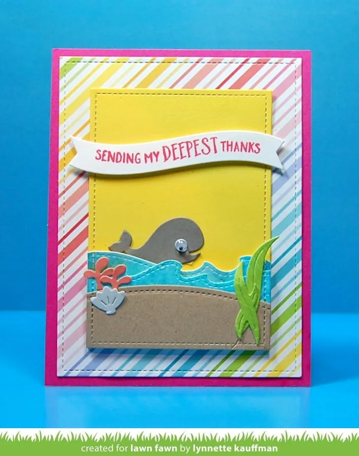 Lawn Fawn Shadow Box Ocean Add-On Stanze Sommer 10-tlg