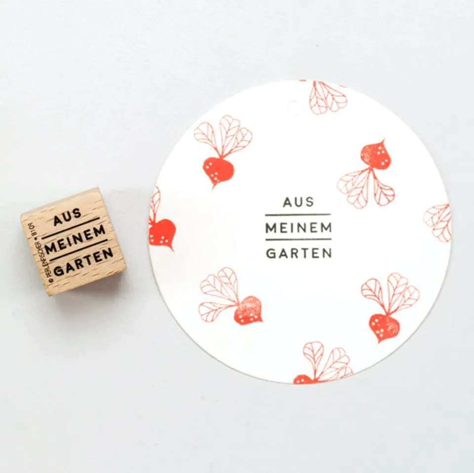 Perlenfischer Aus meinem Garten Stempel 15x16mm