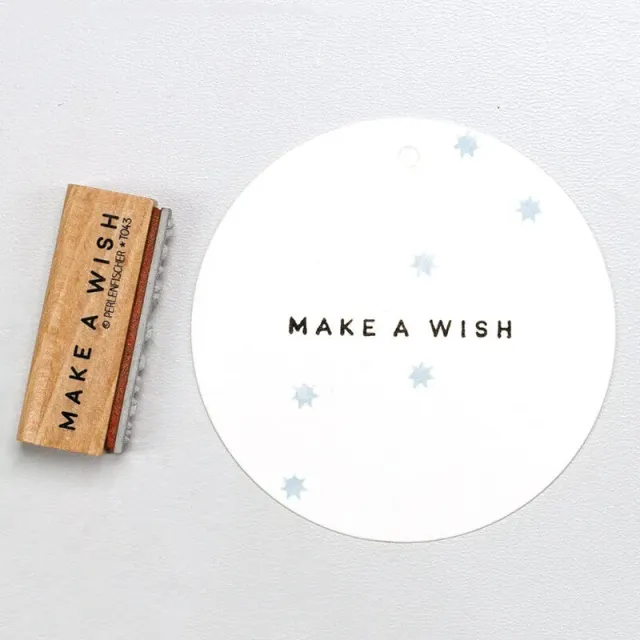 Perlenfischer Make A Wish Stempel 39x3 mm Text