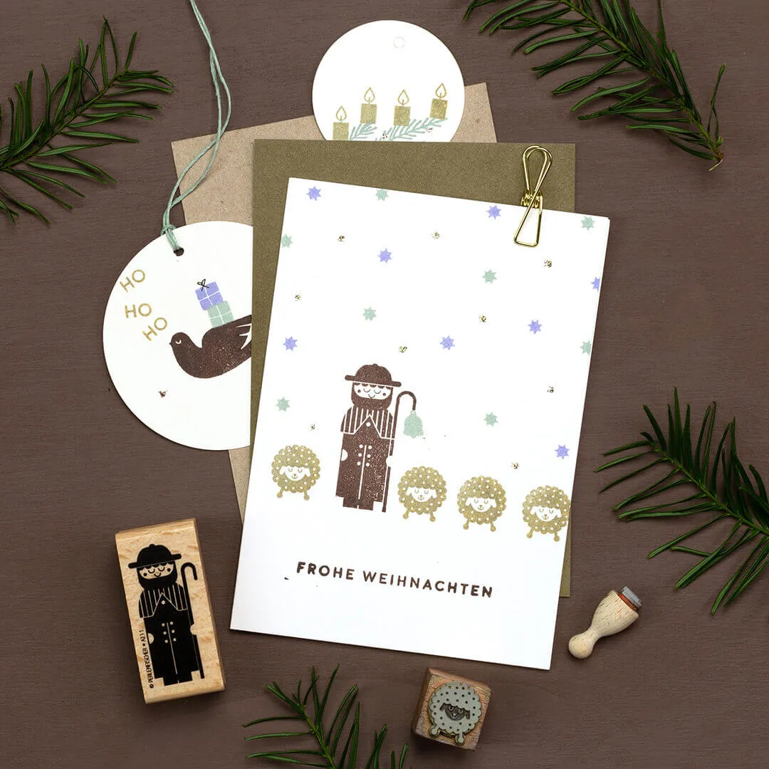 Perlenfischer Stern 7 mini Stempel 5x5 mm Weihnachten