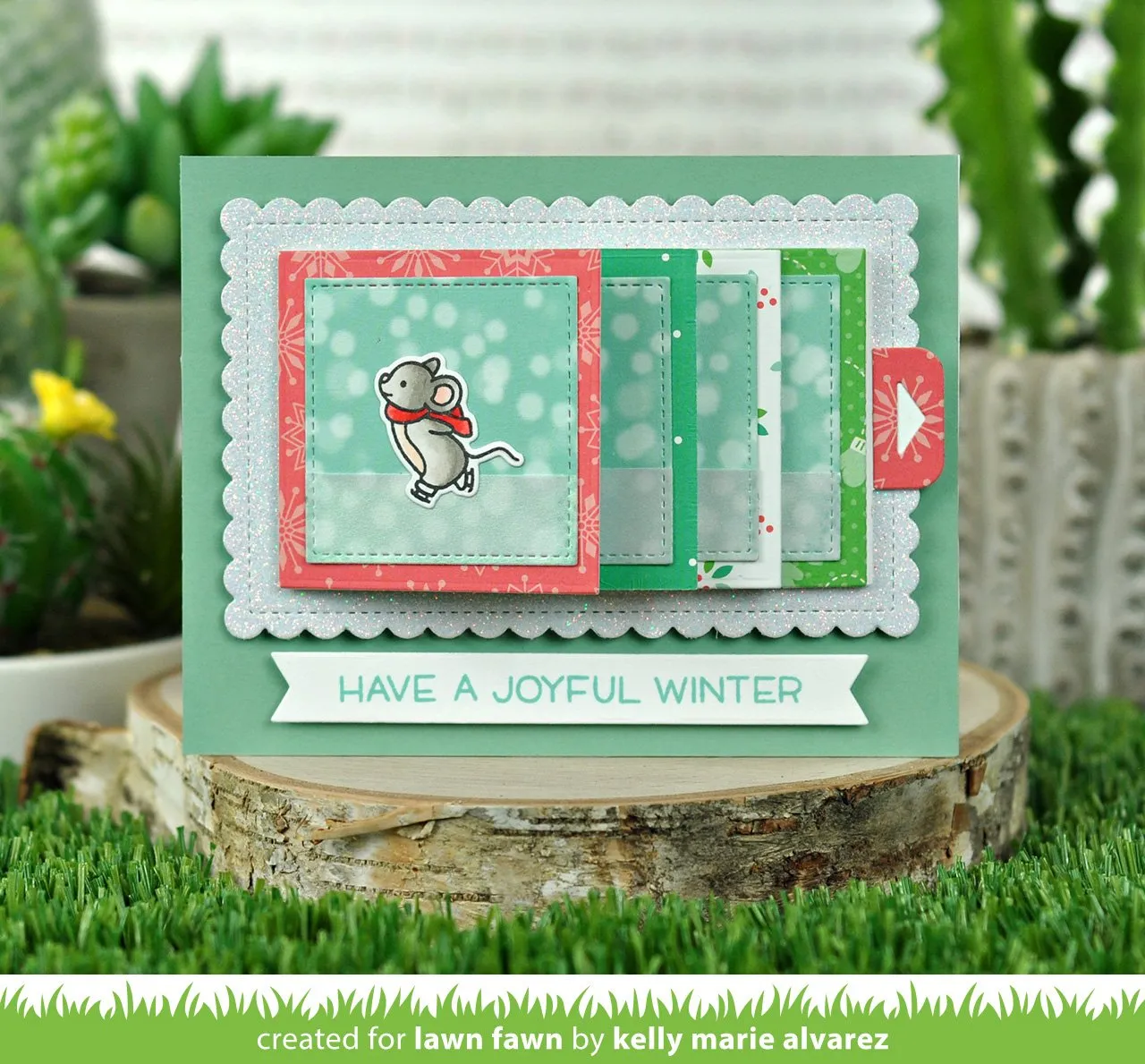 Lawn Fawn Flippin' Awesome Lawn Cuts Stanzen interaktiv