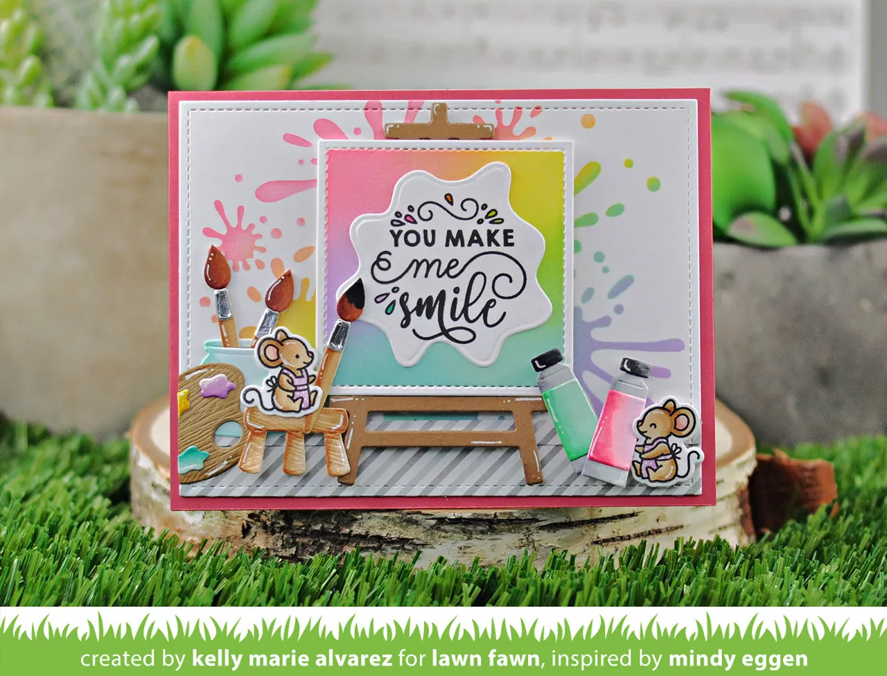 Lawn Fawn Paint Splatter Background LF2895 Schablone 15x15