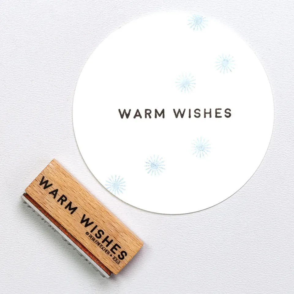 Perlenfischer Warm Wishes Stempel Schriftzug