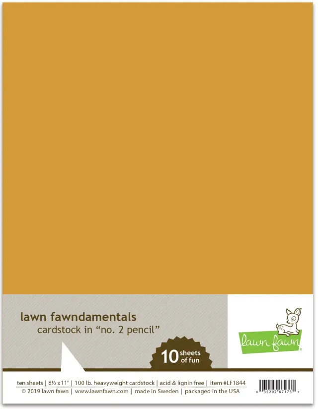 Lawn Fawn No. 2 Pencil Cardstock 10 Blatt Gelb