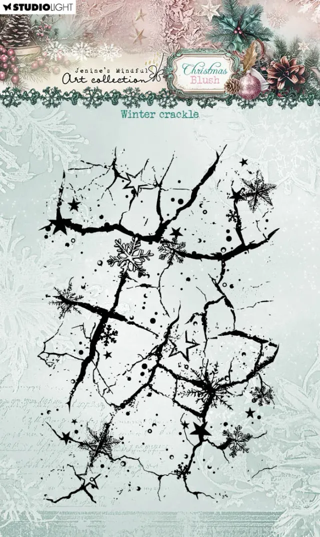 StudioLight Christmas Blush Winter Crackle Clear Stempel