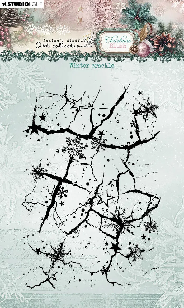 StudioLight Christmas Blush Winter Crackle Clear Stempel