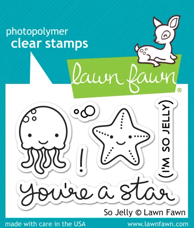Lawn Fawn So Jelly Stempelset Mini Qualle 6-teilig