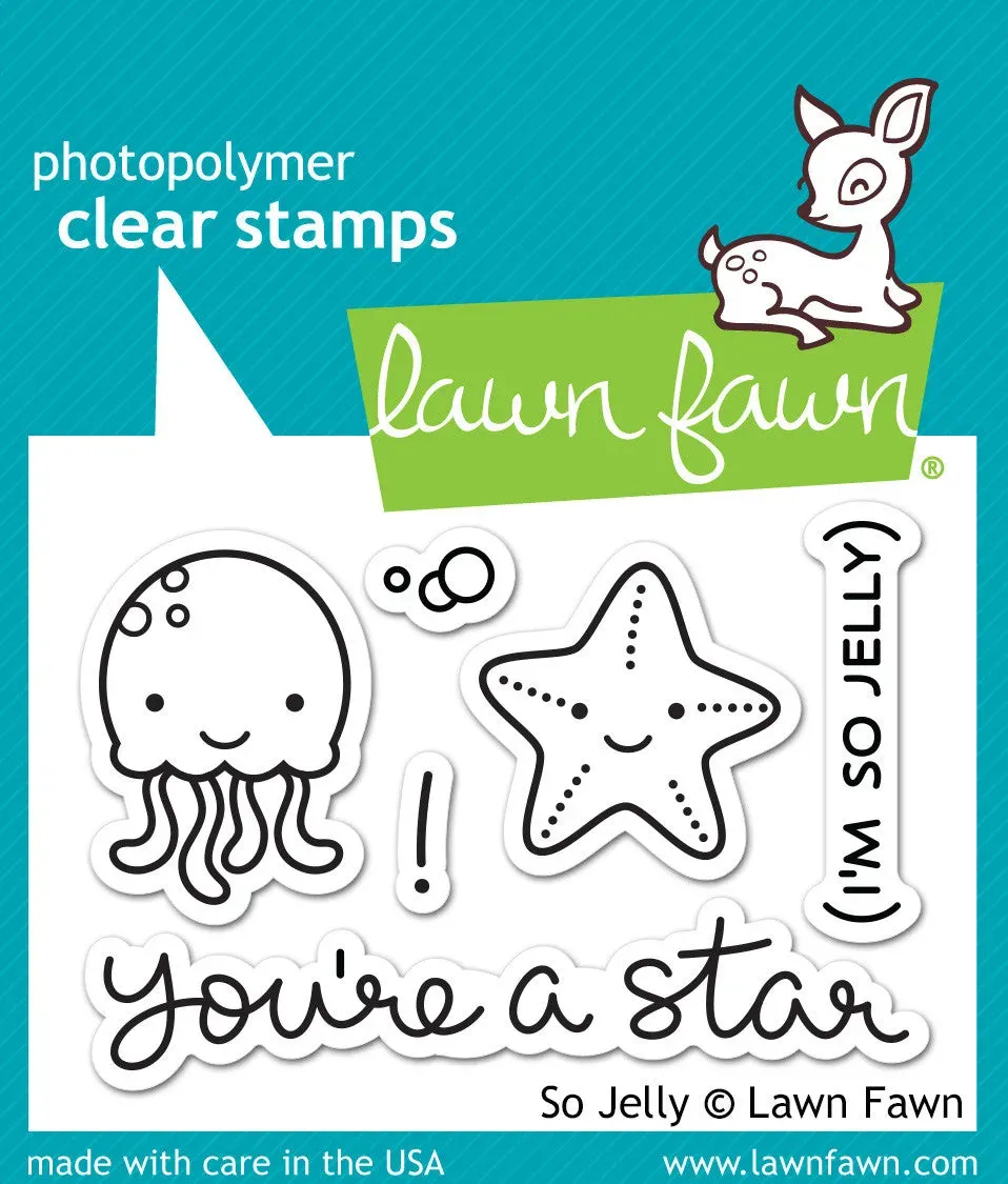 Lawn Fawn So Jelly Stempelset Mini Qualle 6-teilig