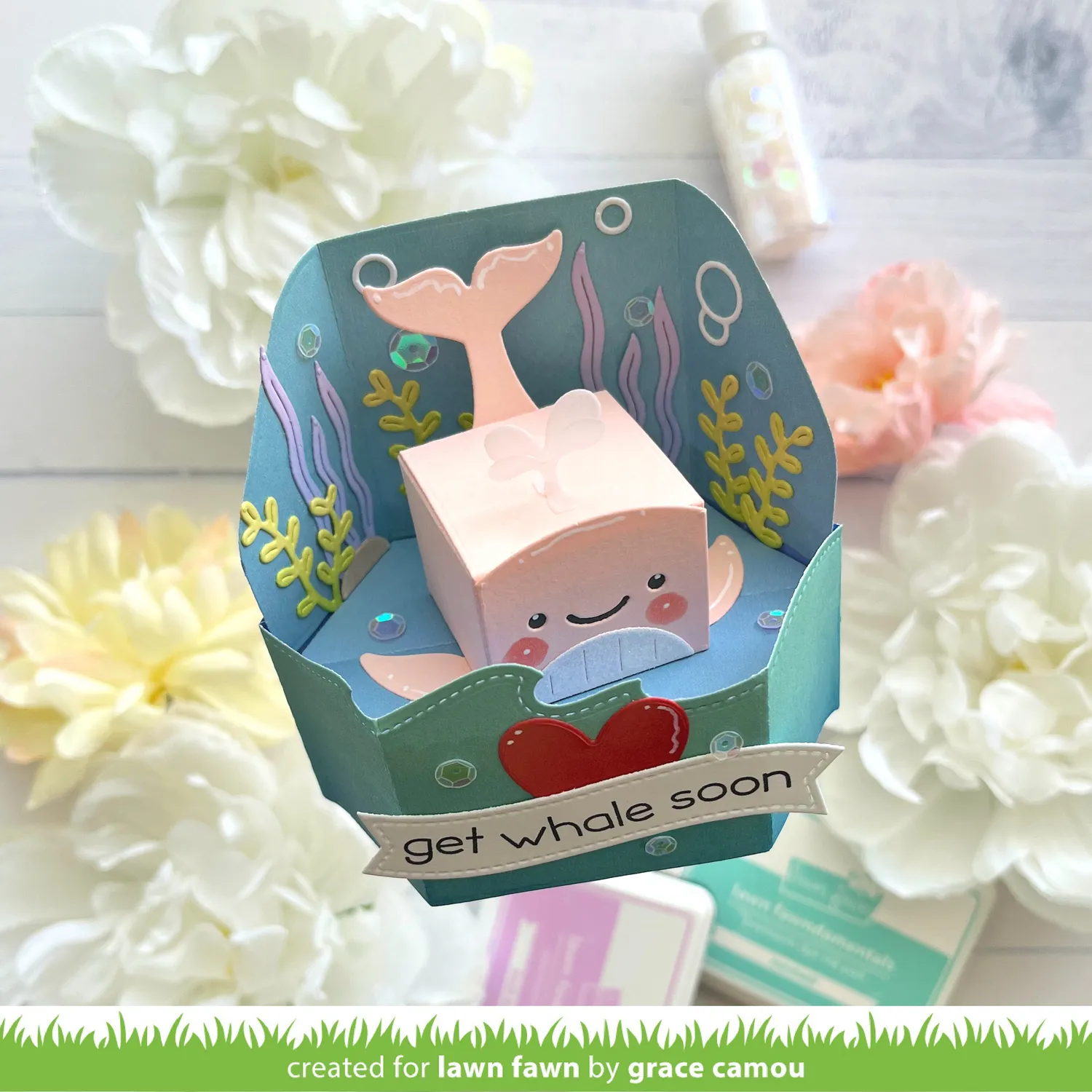 Lawn Fawn Tiny Gift Box Wal Delfin Stanzschablonen 9-teilig
