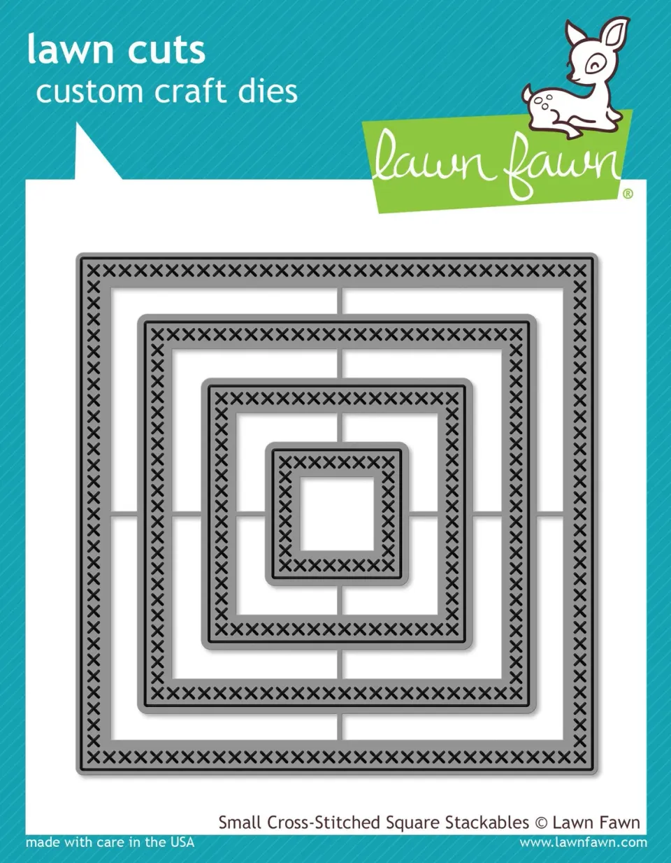 Lawn Fawn Lawn Cuts Small Cross-Stitched Stanzschablonen 4er