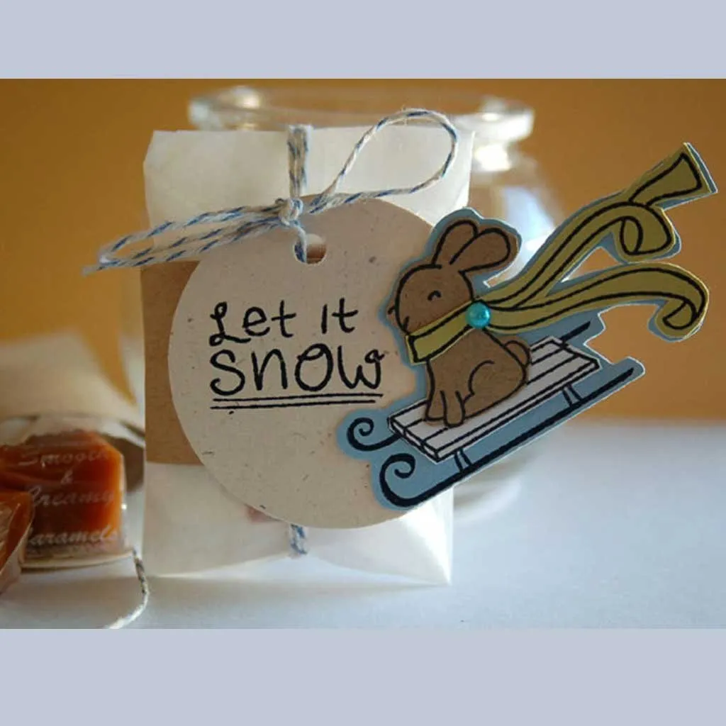 Lawn Fawn Winter Bunny Stempelset Winterhase Schlitten