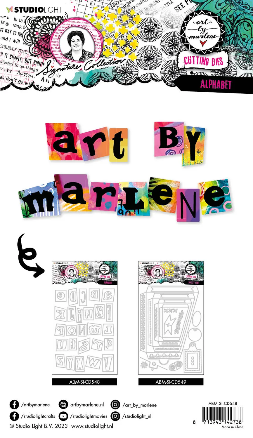 StudioLight Art by Marlene Signature Alphabet Stanzschablone Buchstaben