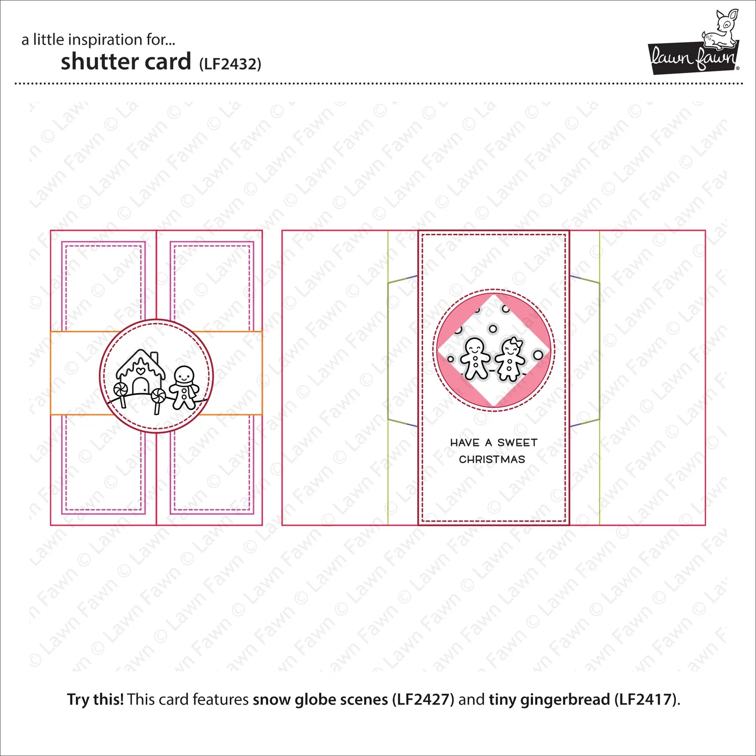 Lawn Fawn Lawn Cuts Shutter Card Stanzschablonen interaktiv