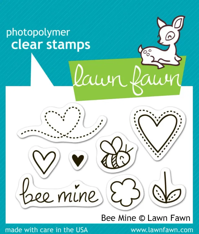 Lawn Fawn Bee Mine Clear Stamps Valentinstag Mini