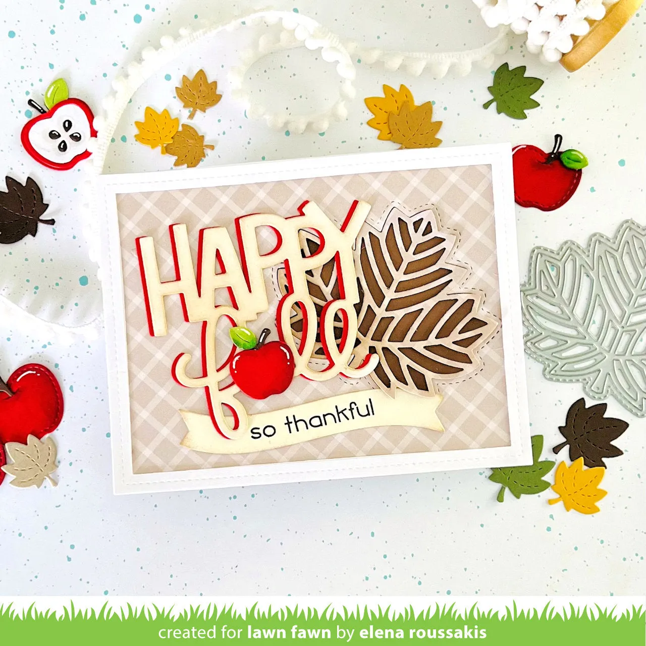 Lawn Fawn Ta-Da! Diorama Maple Leaf Stanzschablone Ahornblatt