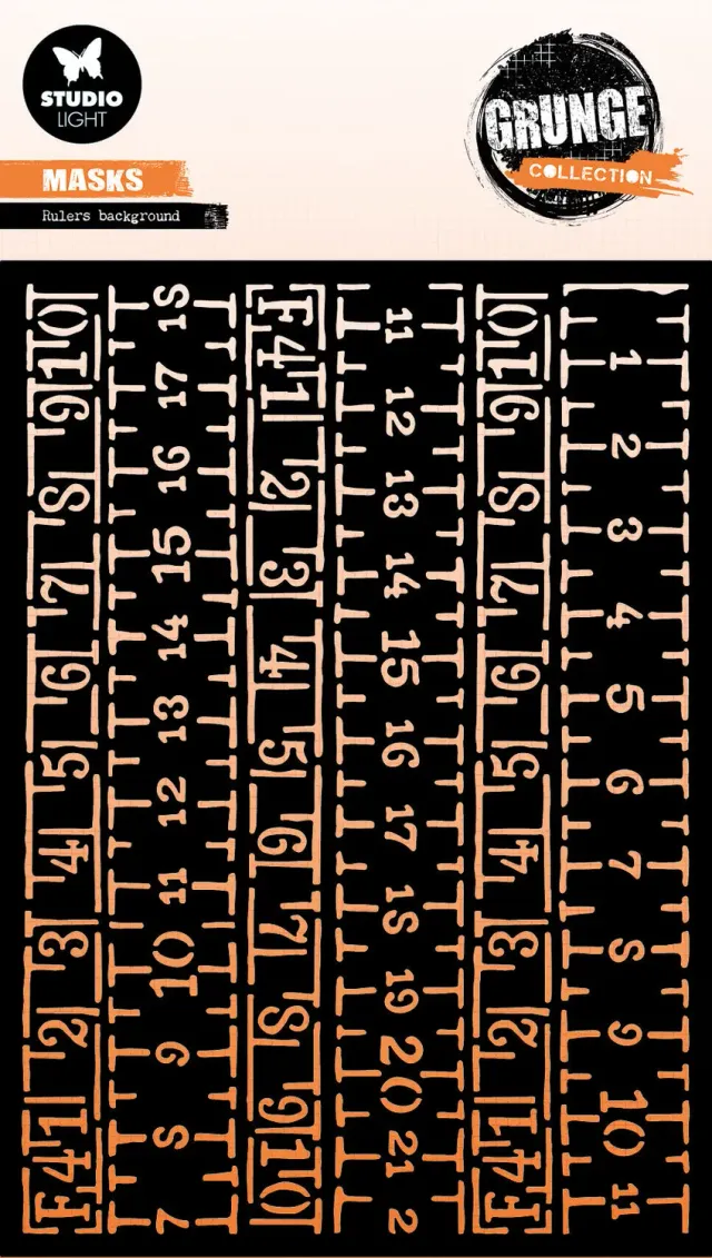 StudioLight Grunge Collection Ruler Background Schablone Lineal