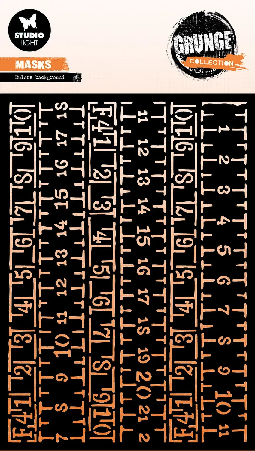 StudioLight Grunge Collection Ruler Background Schablone Lineal