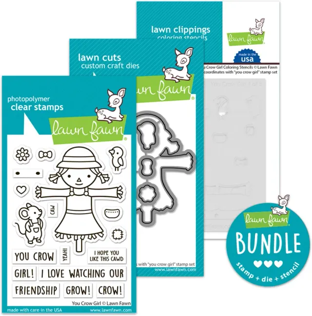 Lawn Fawn You Crow Girl Bundle Stempel+Stanze Herbst
