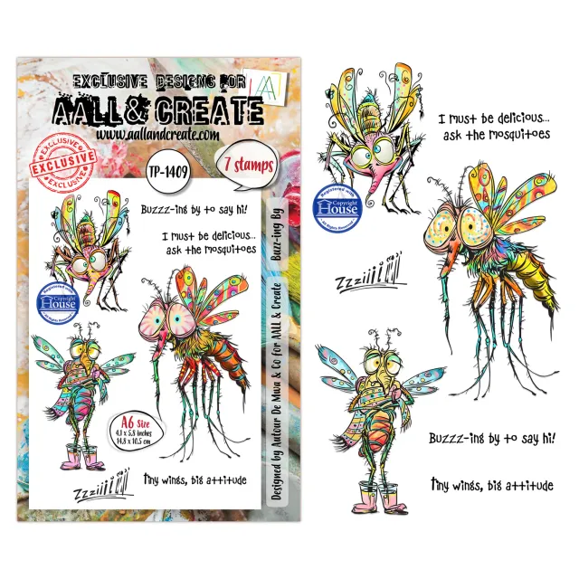 AALL and Create TP-1409 Buzz-ing By Stempelset A6