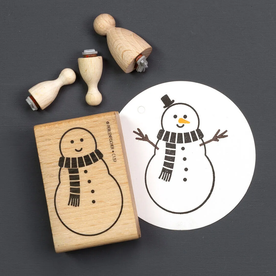 Perlenfischer Frostiger Schneemann Stempelset 4-teilig Weihnachten